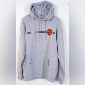 BRAND NEW SANTA CRUZ CLASSIC DOT PULLOVER HOODIE GREY